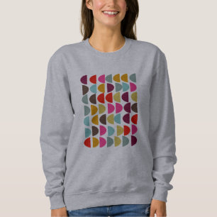 Modern Geometric Shapes Art in Earthy Autumn Sweatshirt