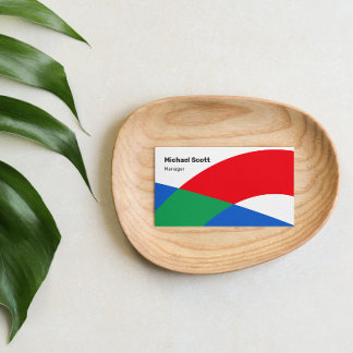 Modern geometric shapes business card