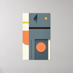 Modern geometric shapes canvas print
