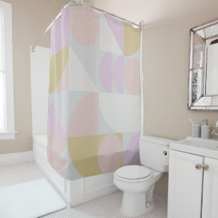 Modern Geometric Shapes Pattern in Winter Pastels