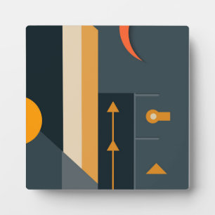 Modern  geometric shapes  plaque