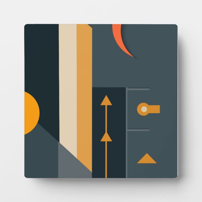 Modern  geometric shapes  plaque (Front)