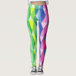 Modern Geometric Shapes Rainbow Pattern Leggings<br><div class="desc">Combine comfort and style with these Colourful Abstract Geometric Rainbow Prism Art Leggings.</div>