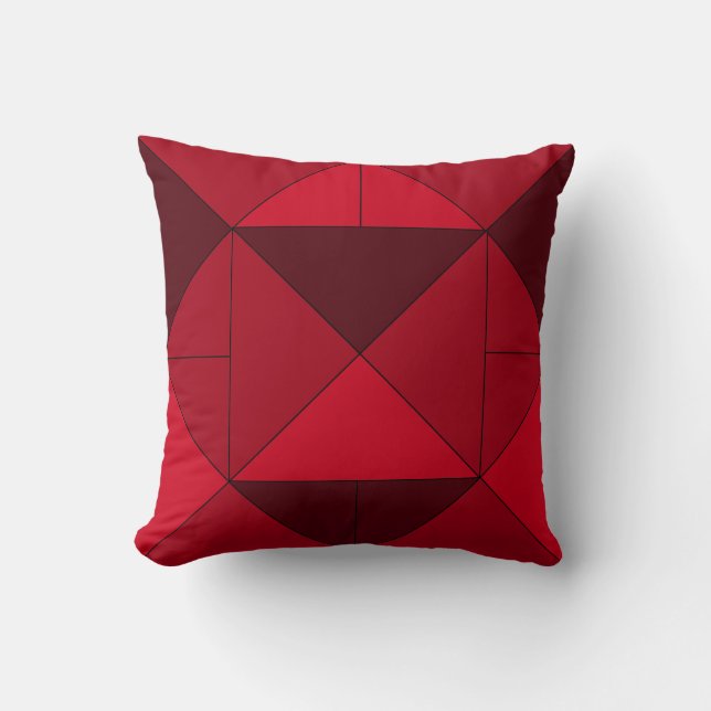 Modern Geometric Shapes Throw Pillow (Front)