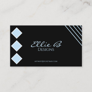 Modern Geometric Sleek Minimalist Business Card
