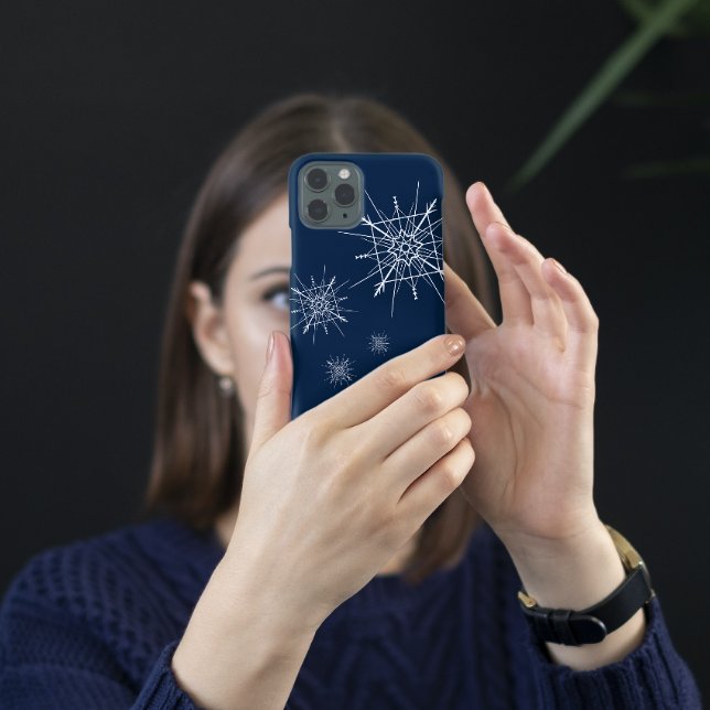 Modern | Geometric Snowflakes | Winter Case-Mate iPhone Case (Creator Uploaded)