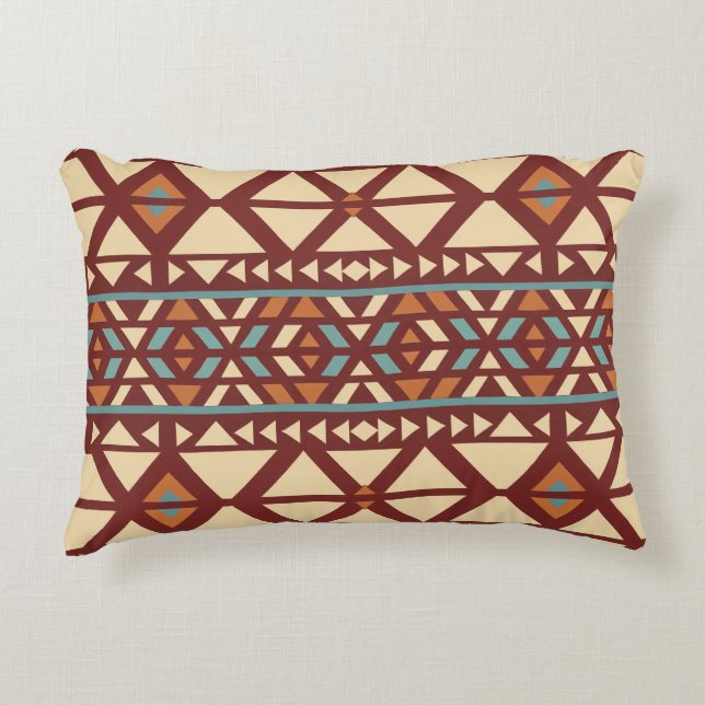 Modern Geometric Southwest Style Mug Accent Pillow (Front)