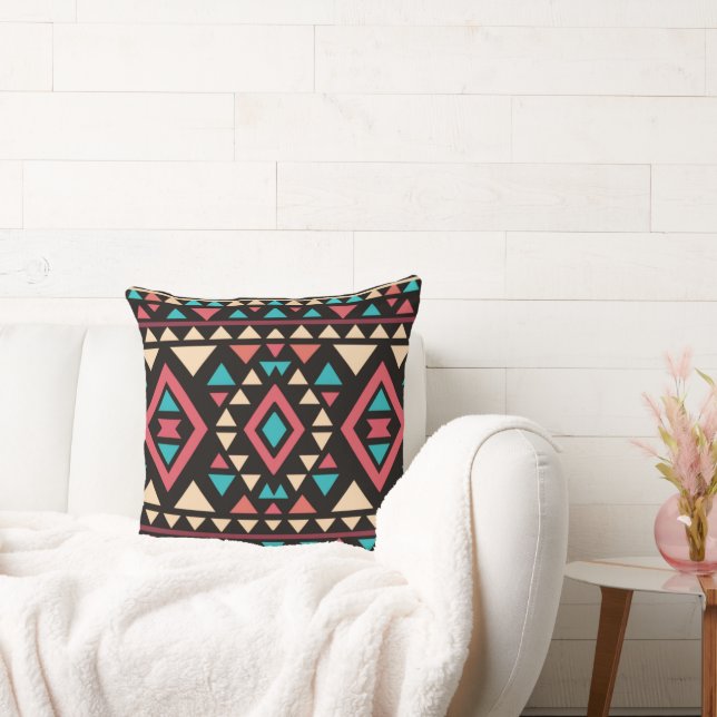 Modern Geometric Southwest Style  Throw Pillow (Couch)