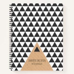 Modern Geometric Style Spiral Notebook