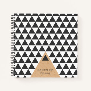 Modern Geometric Style Spiral Notebook