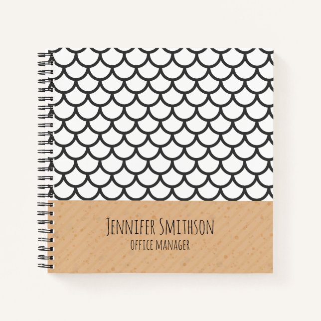 Modern Geometric Style Spiral Notebook (Front)