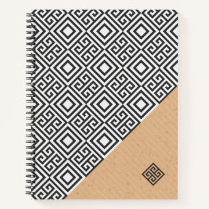 Modern Geometric Style Spiral Notebook