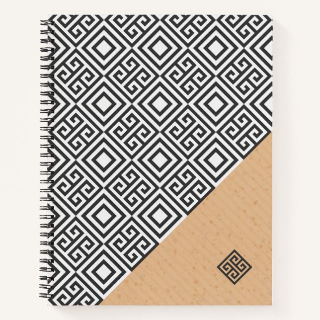 Modern Geometric Style Spiral Notebook (Front)