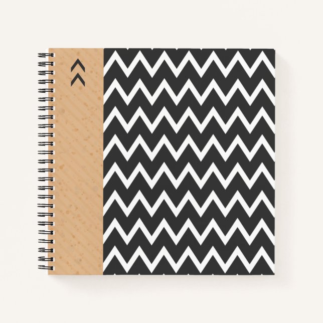 Modern Geometric Style Spiral Notebook (Front)