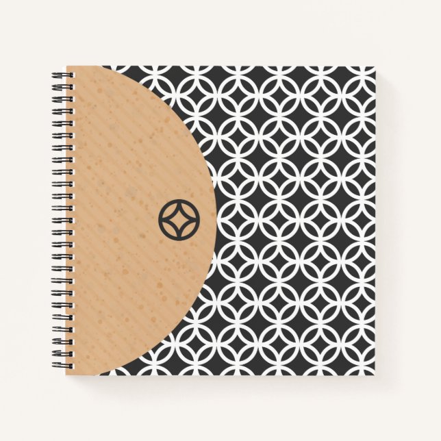 Modern Geometric Style Spiral Notebook (Front)