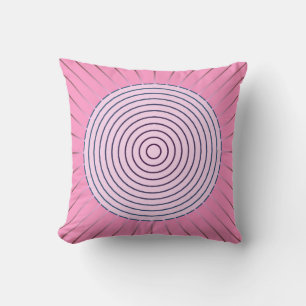 Modern Geometric Sunburst - Shades of Pink Throw Pillow