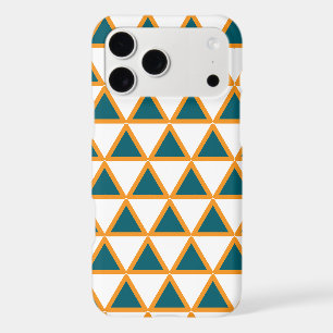 Modern Geometric teal and Gold triangle Pattern