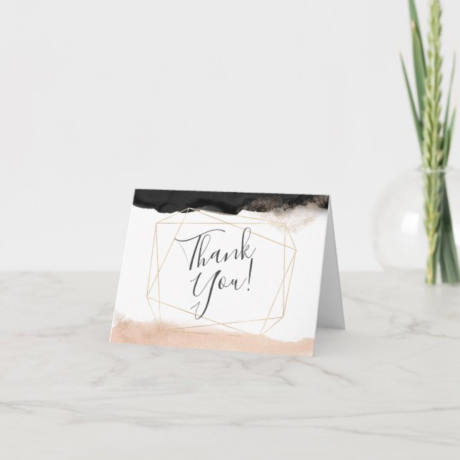 Modern Geometric Thank You Card (Front)