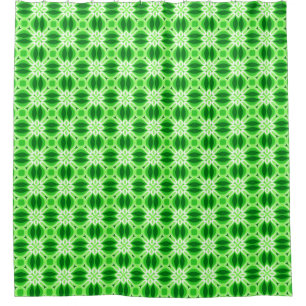 Modern Geometric Tile Pattern Emerald Green