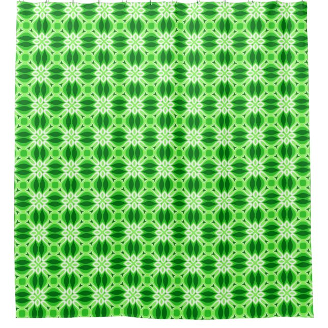 Modern Geometric Tile Pattern Emerald Green    (Front)