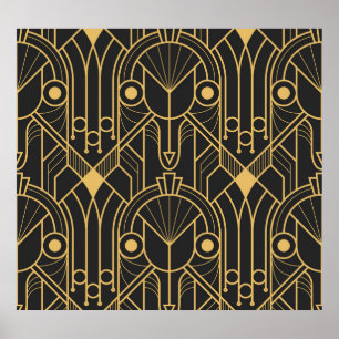 Modern Geometric Tiles Art Deco Poster