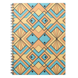 modern geometric tiles pattern. Abstract art deco Notebook