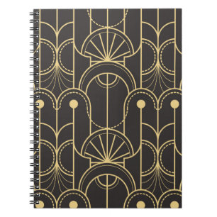 Modern geometric tiles pattern notebook
