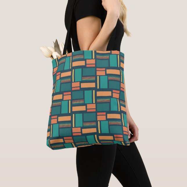 Modern Geometric Tote Bag (Close Up)