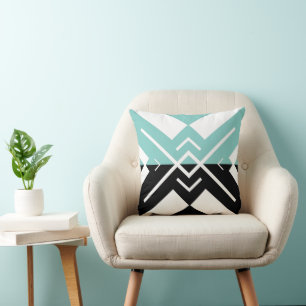 Modern geometric trendy colour block minimalist throw pillow