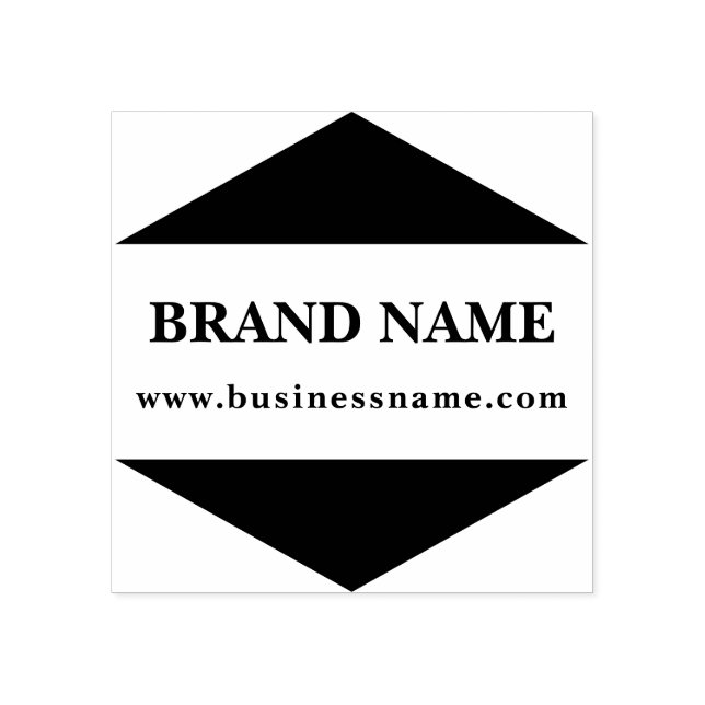 Modern Geometric Triangle Business Logo Website  Rubber Stamp (Imprint)