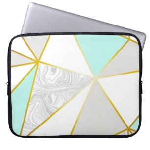 Modern Geometric Triangles Laptop Sleeve