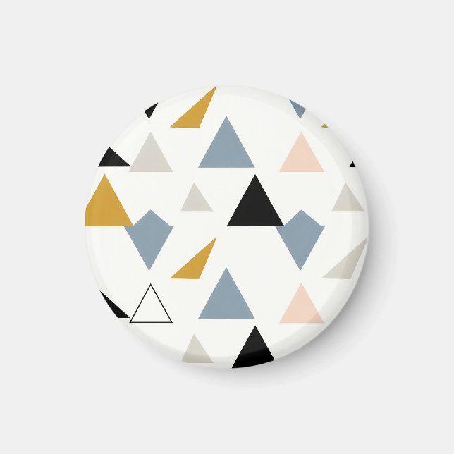 Modern Geometric Triangles Pattern Magnet (Front)
