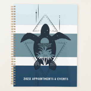 Modern Geometric Turtle Personalized Planner