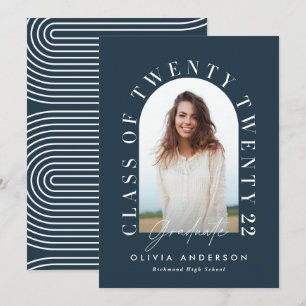 Modern geometric typography photo arch graduation
