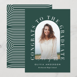 Modern geometric typography photo arch graduation