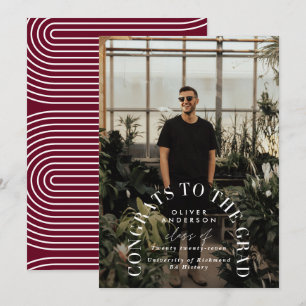 Modern geometric typography photo arch graduation