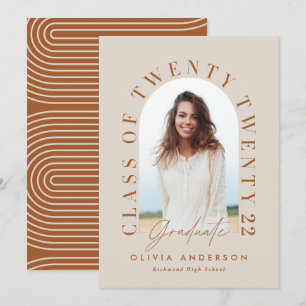 Modern geometric typography photo arch graduation