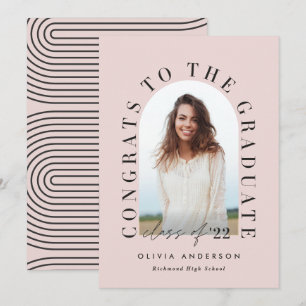 Modern geometric typography photo arch graduation