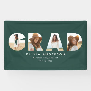 Modern geometric typography photo arch graduation  banner