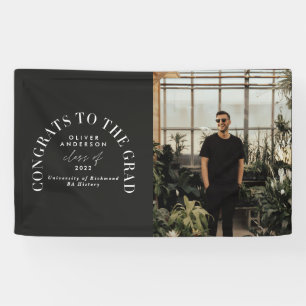 Modern geometric typography photo arch graduation  banner