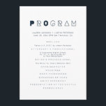 Modern   Geometric Typography Wedding Program<br><div class="desc">Composed of simple and contrasting sized sans serif and geometric typography. All against a backdrop of pure white. These elements are simple,  fun,   and modern.

This is designed by White Paper Birch Co. exclusive for Zazzle.

Available here:
http://www.zazzle.com/whitepaperbirch</div>