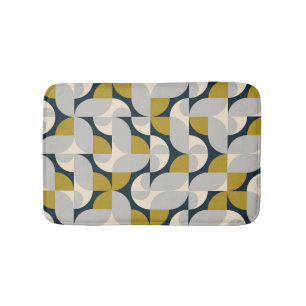 Modern Geometric Vintage Retro Background Bath Mat