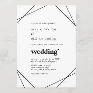 Modern Geometric Wedding Invitation