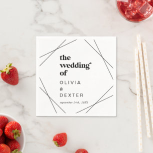 Modern Geometric Wedding Napkin