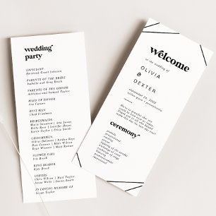 Modern Geometric Wedding Program