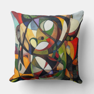 Modern geometrical abstract art🎨 throw pillow