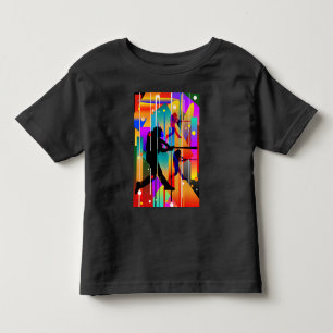 Modern Geometrical silhouette Baseball Player Toddler T-shirt