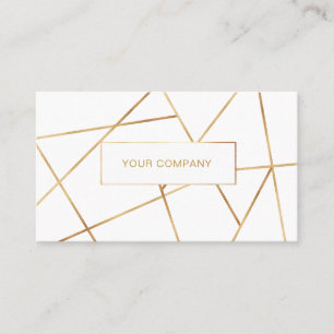 Modern Geometrik Gold Business Card