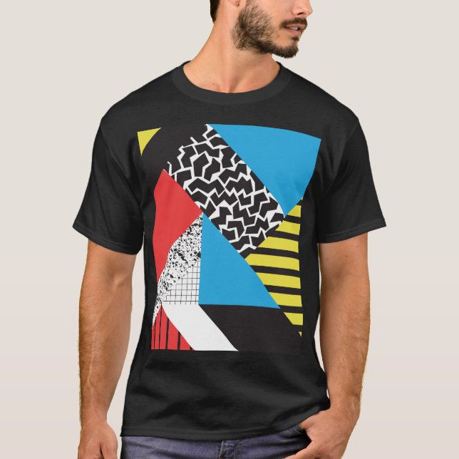 Modern Geometry: Abstract Seamless Style T-Shirt (Front)