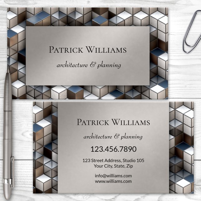 Modern Geometry Architecture Business Card (Creator Uploaded)